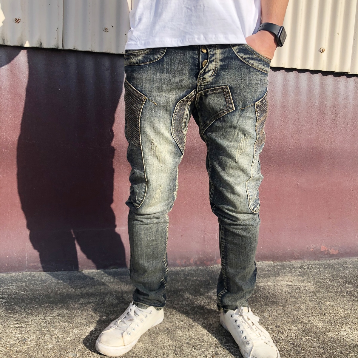 【大人気】SELF PORTRAIT デニム ディアマンテ ボウ ジーンズ Cream Denim Diamante Bow Jeans – self-portrait-US