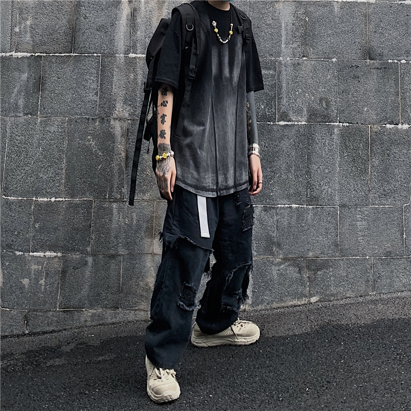 人気カラーの At Marvelous ダメージ デニムパンツ メンズ ジーンズ Gパン 服＆ファッション小物