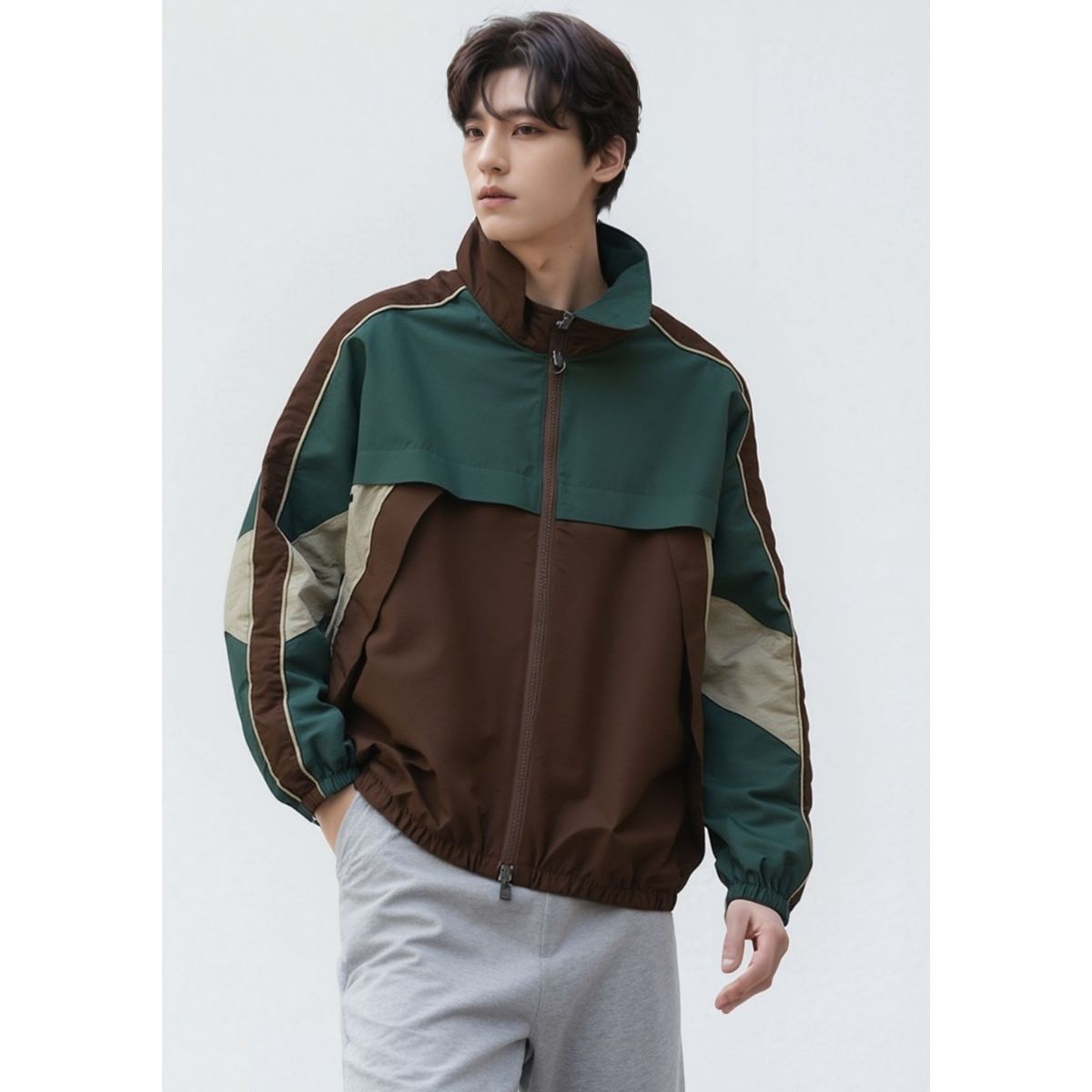 ジャケット 羽織り ジップアップ ウィンドブレーカー アウター メンズ ストリート カジュアル 軽アウター スポカジ フェス 大人カジュアル 春秋 | At Marvelous | 07