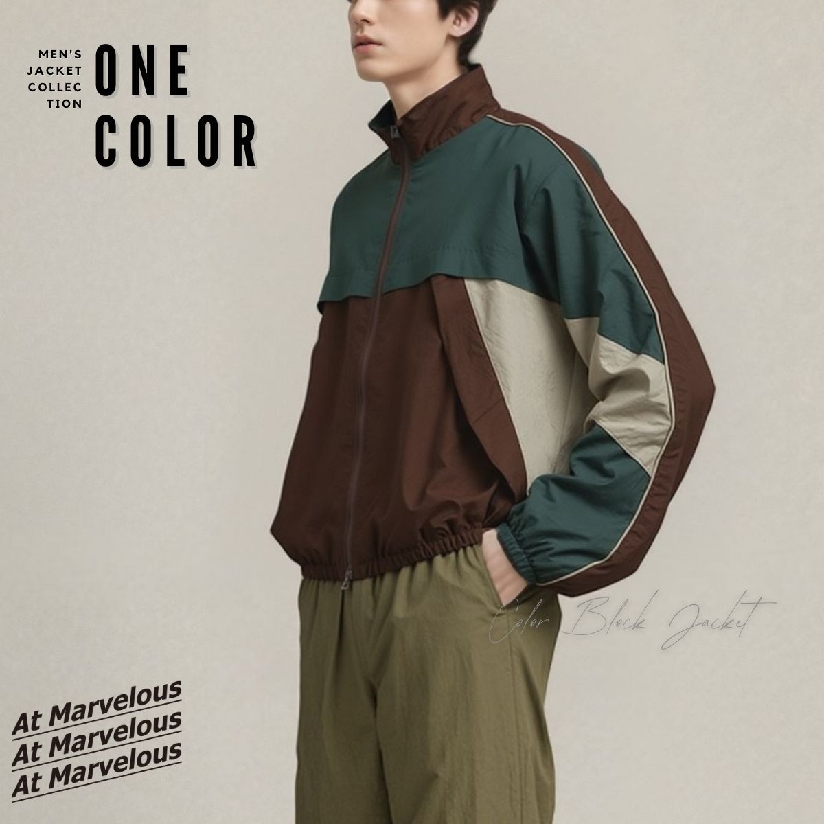 ジャケット 羽織り ジップアップ ウィンドブレーカー アウター メンズ ストリート カジュアル 軽アウター スポカジ フェス 大人カジュアル 春秋 | At Marvelous | 01