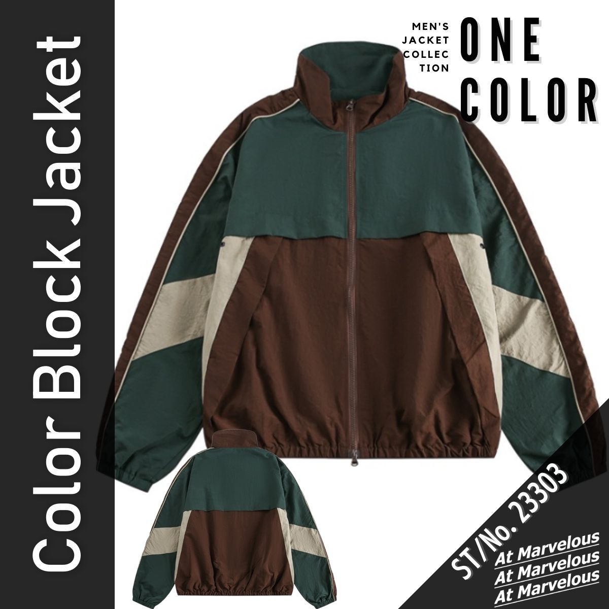 ジャケット 羽織り ジップアップ ウィンドブレーカー アウター メンズ ストリート カジュアル 軽アウター スポカジ フェス 大人カジュアル 春秋 | At Marvelous