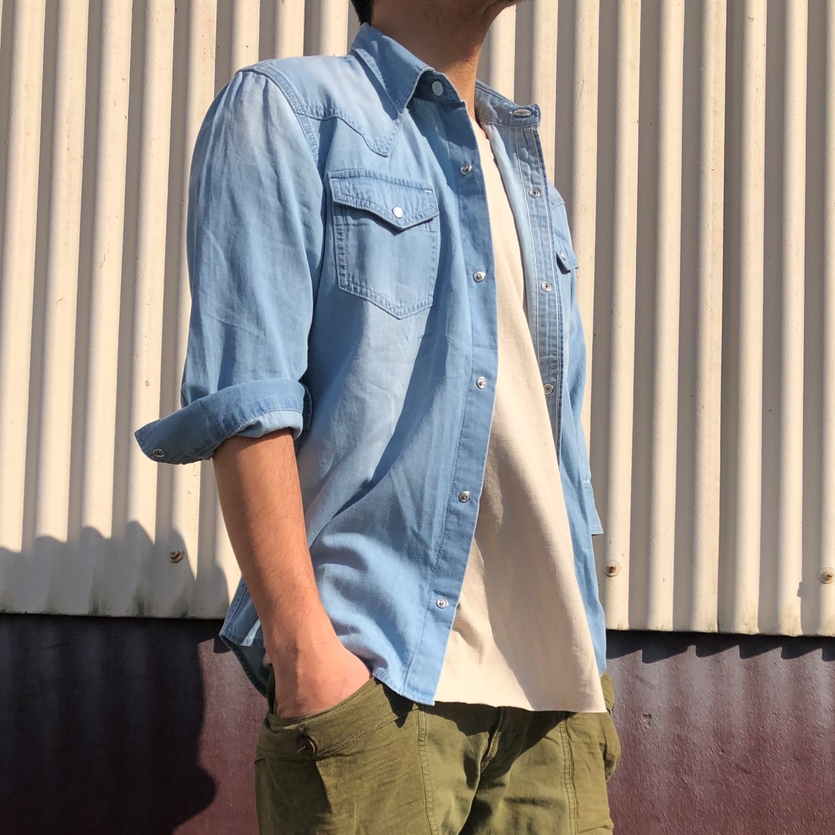 1000円ポッキリ セール デニムシャツ メンズ ライトオンスデニム 綿 半袖 7分袖カジュアル アメカジ ウエスタンシャツ トップス Zutty 通販 Yahoo ショッピング