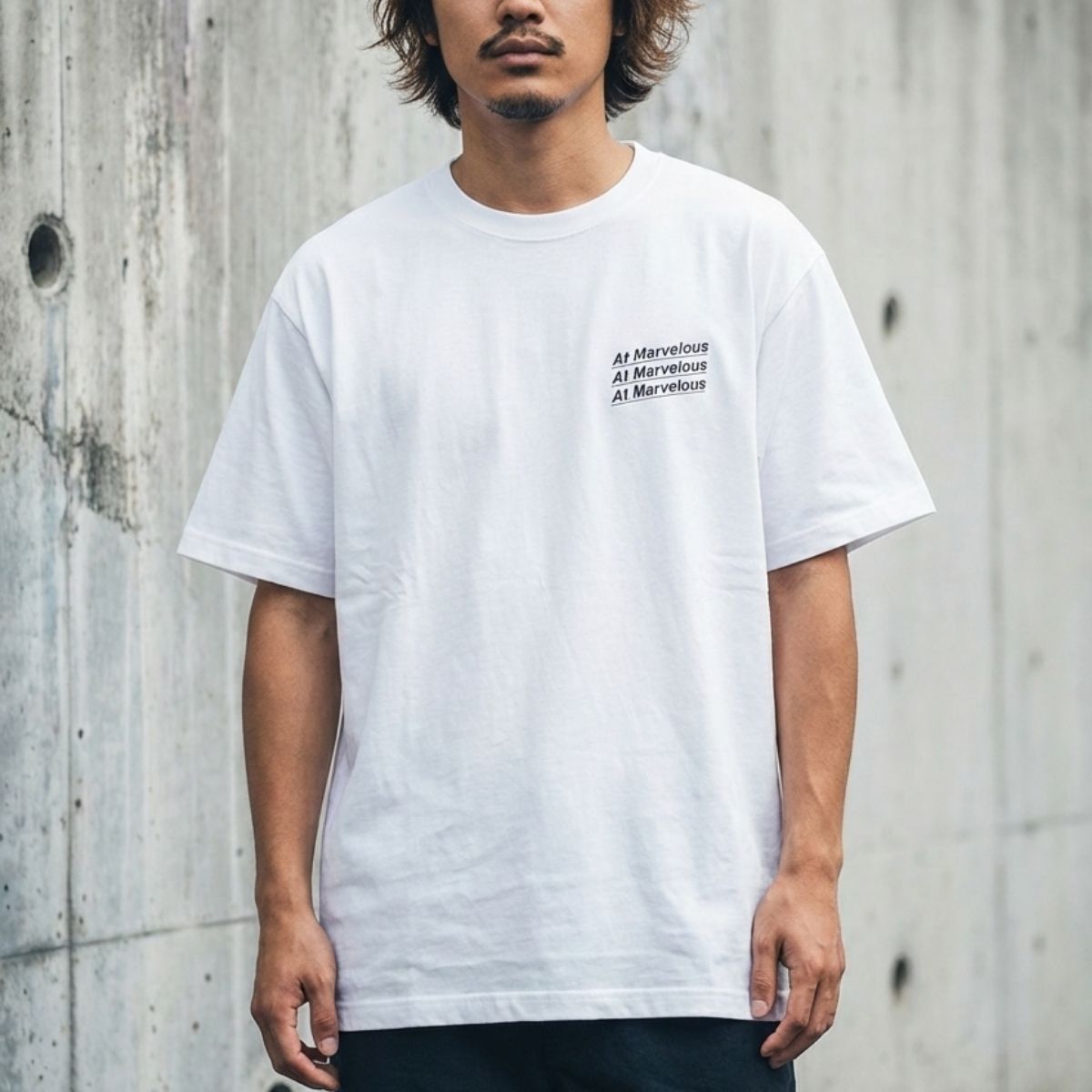 At Marvelous（アットマーベラス） ロゴ プリント Tシャツ メンズ 