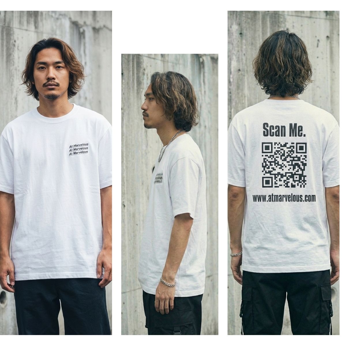 At Marvelous（アットマーベラス） ロゴ プリント Tシャツ メンズ 