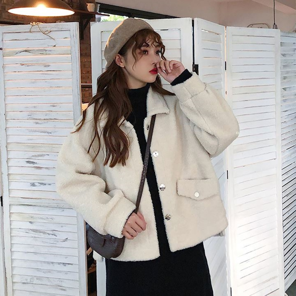 Belle Cie（ベルシー） ボア ブルゾン レディース アウター シープボア 