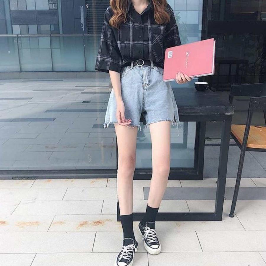 1000円ポッキリ セール モノトーンチェック ビッグシャツ レディース 半袖シャツ 韓国ファッション ベルシー 夏服 Zutty 通販 Yahoo ショッピング 1000円ポッキリ セール モノトーンチェック ビッグシャツ レディース 半袖シャツ 韓国ファッション ベルシー 夏服 Zutty 通販 Yahoo ショッピング