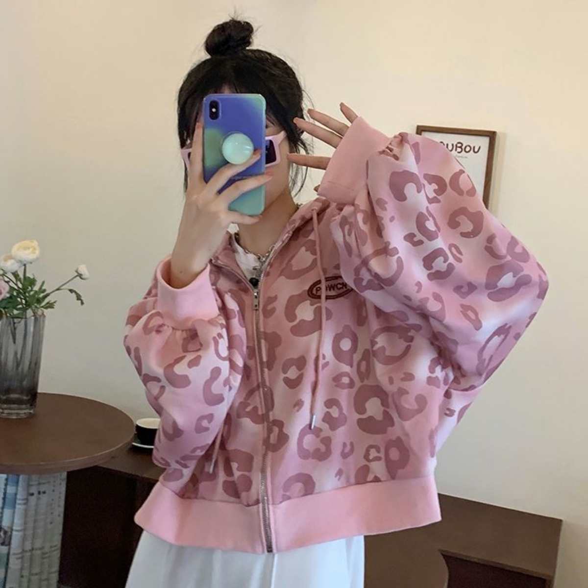 Belle Cie（ベルシー） グラデーション レオパード ショート丈