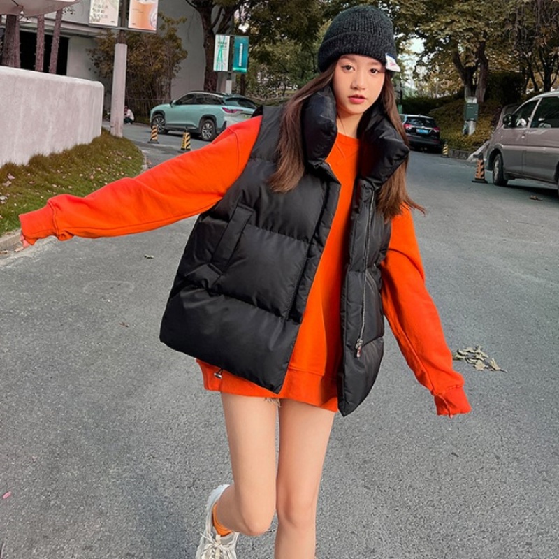 中綿ベスト レディース 韓国ファッション アウター ジャケット