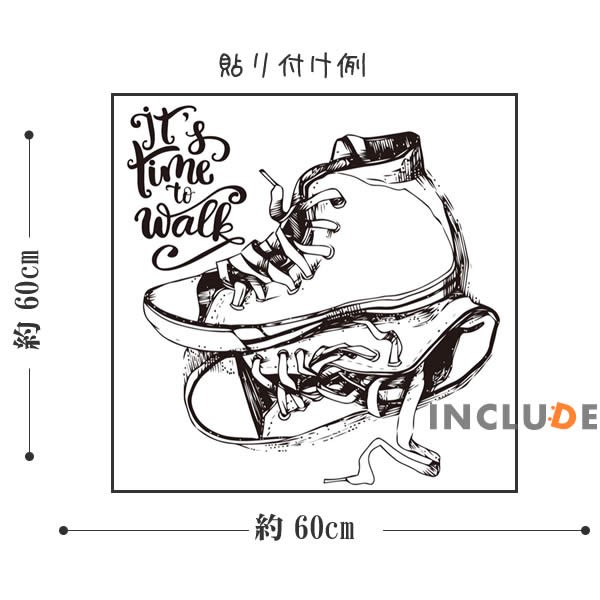 ウォールステッカー スニーカー キャンバス オールスター ハイカット コンバース 手書き デッサン バスケットボールシューズ バッシュ スポーツ ファッション Atm Atmosphere 通販 Yahoo ショッピング