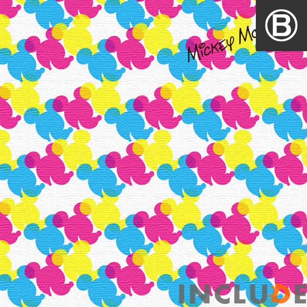 アートパネル ミッキーがいっぱい ミッキーマウス マルチカラー 青