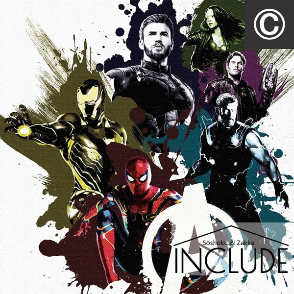 アートパネル アイアンマン キャプテンアメリカ スパイダーマン