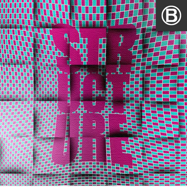 アートパネル ファブリックボード 幾何学 テクノ 不思議な模様