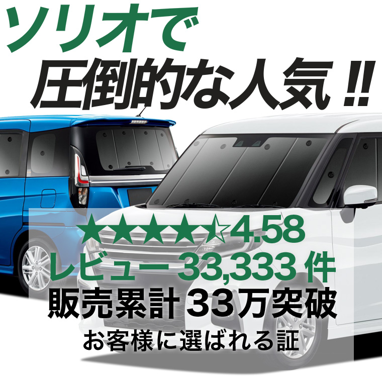 最大1000円OFF 新型 ソリオ MA27S MA37S 専用 サンシェード カーテン