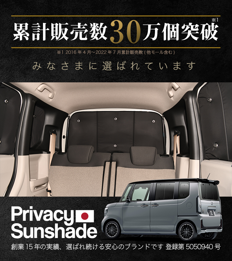 夏直前600円 新型 N-BOX JF5/6型 カーテン プライバシー サンシェード 車中泊 グッズ リア｜atmys｜05