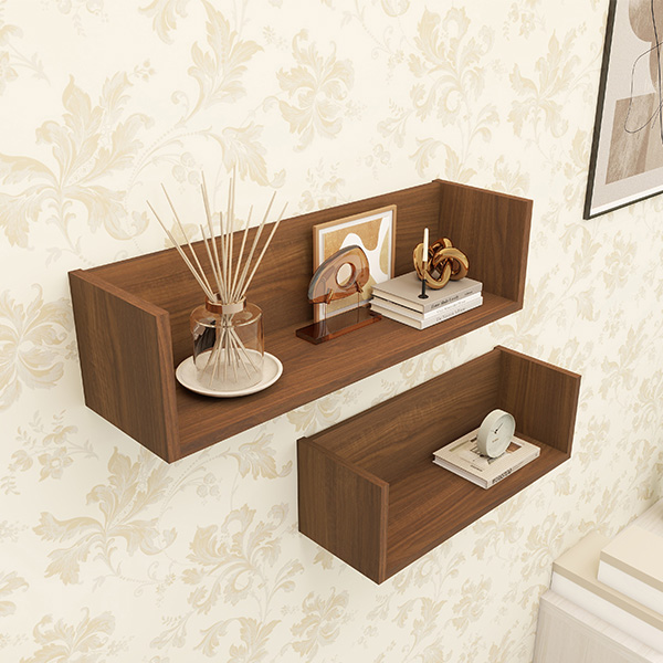 ウォールシェルフ コの字 壁掛け 石膏ボード ピン トイレ 吊り戸棚