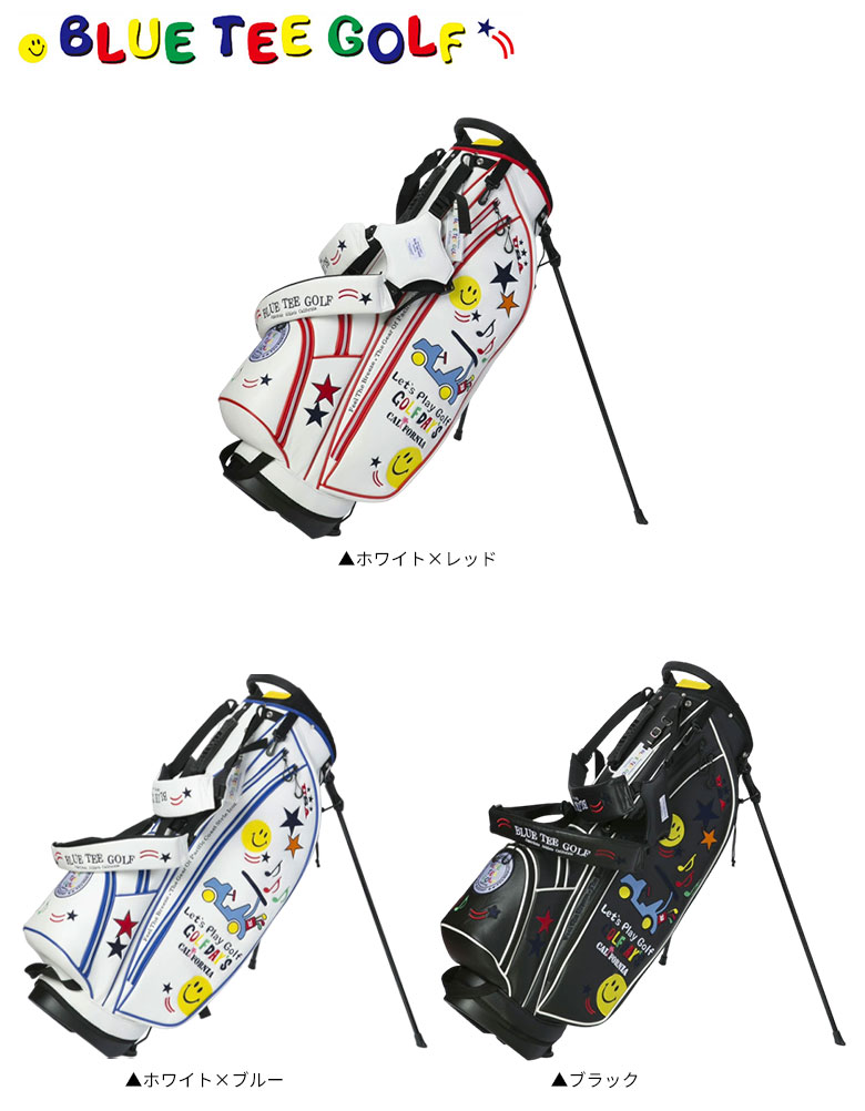 キャディバッグ　ブルーティゴルフ美品 BLUE TEE GOLF ブルーティー ゴルフ BTG-CB008 スマイル&カート