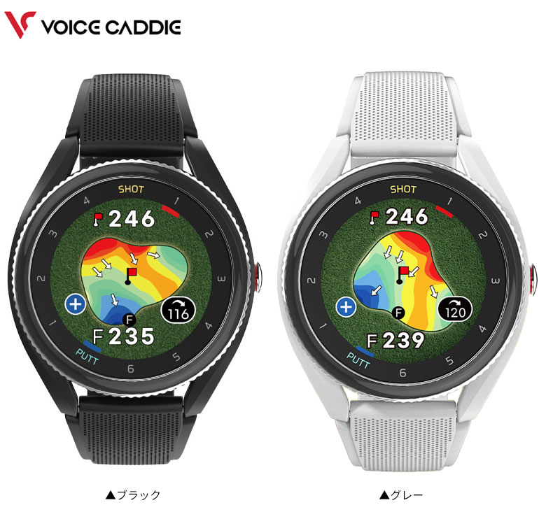 ボイスキャディ T9 腕時計型 GPSナビ ブラック,グレーVOICE CADDIE距離測定器 :2204-kmws:テレ東アトミックゴルフヤフー店  通販 