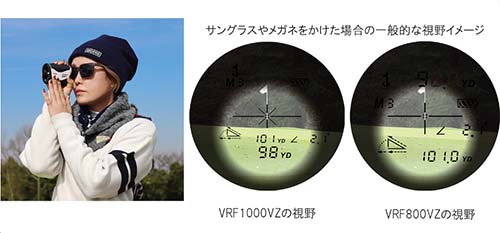 ビクセン ゴルフ 単眼鏡 レーザー距離計 VRF1000VZ レーザー 距離