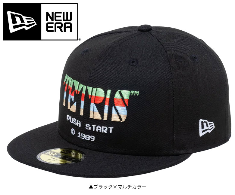 「送料無料」ニューエラ 12885160 59FIFTY TETRIS テトリス 8Bit キャップ ブラック×マルチカラー 帽子