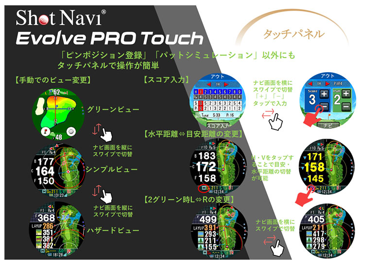 ショットナビ エボルブ プロタッチ