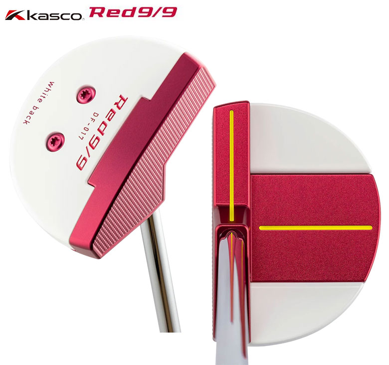未開封/保証書付Kasco DF-017Red9/9 DELTA-FACEパター kasco（キャスコ） Red9/9 DELTA-FACE 丸マレット パター DF-017