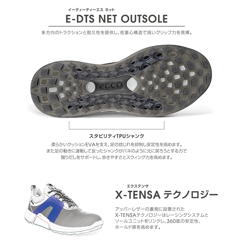 ecco エコー ゴルフシューズ グレー 40 スパイクレス 2401-wmoe03.jpg