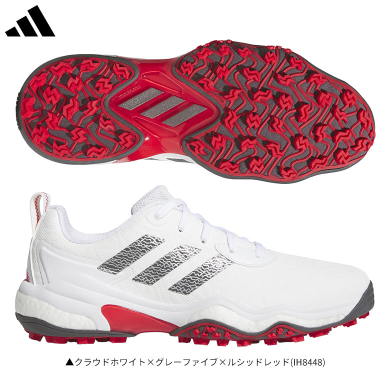 よ*ぉ様 /アディダス ゴルフシューズ【ホワイト/27.0cm】新品 adidas（アディダス） コードカオス 25 スパイクレス ゴルフシューズ