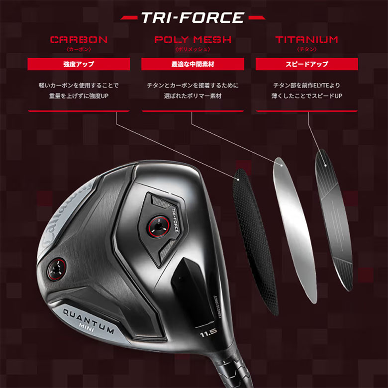 24ベンタスブラック6X キャロウェイQUANTUMミニドライバー用新品未使用品 Callaway（キャロウェイ） (期間限定) クアンタム ミニ QUANTUM MINI クラブ