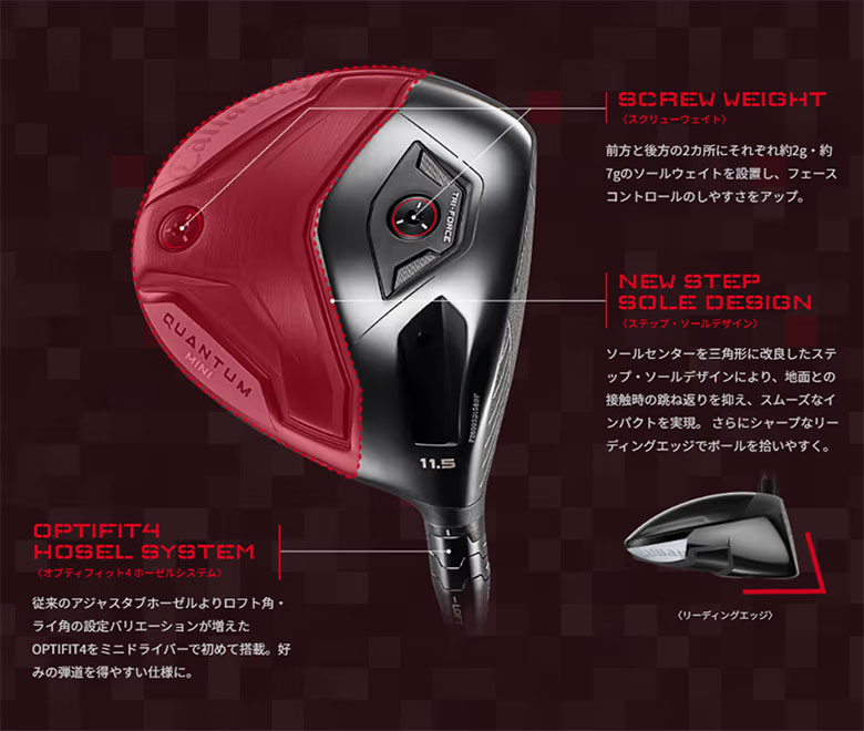 QUANTUM MINI クアンタム ミニドライバー 11.5度 純正シャフト付 Callaway（キャロウェイ） クアンタム ミニ ドライバー ATHLEMAX
