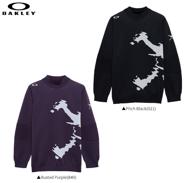 【新品】　MARK&LONA モックネック　カモフラ　スカル　長袖シャツ　46 OAKLEY（オークリー） 「送料無料」オークリー スカル モックネック