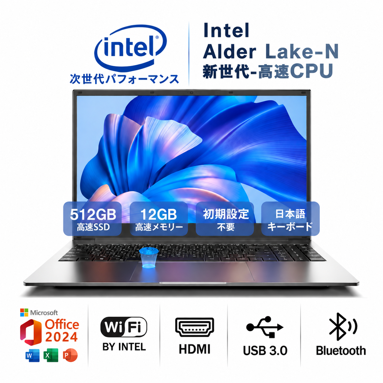 VETESA 新品ノートパソコン 15.6インチ Windows11 Office搭載 FHD