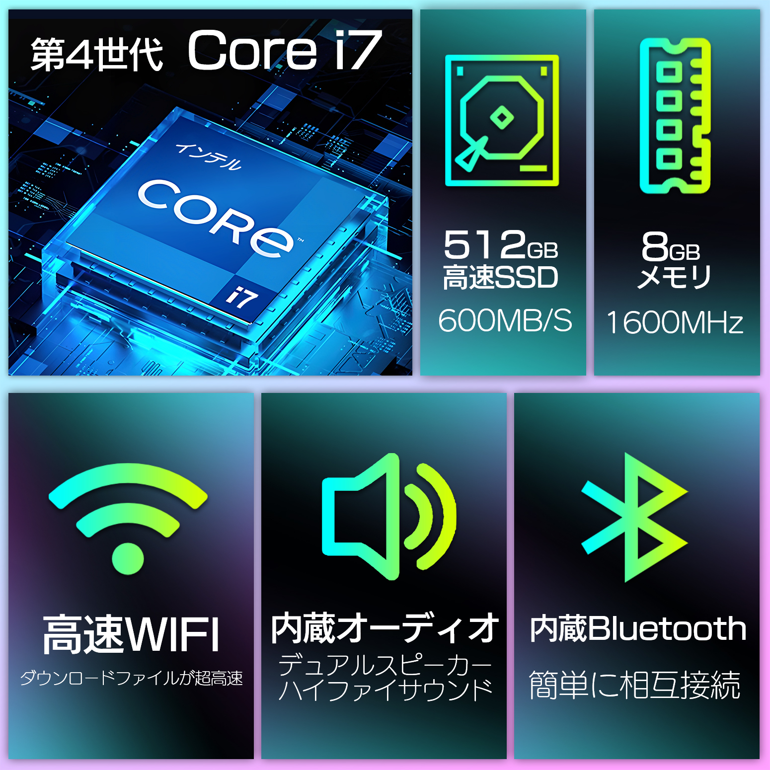 超美品！Core i7！爆速SSD・メモリー増設承ります！