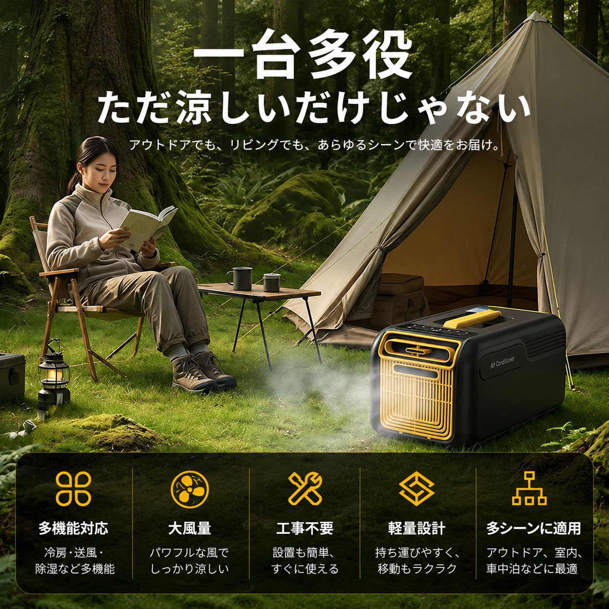新発売!!コンパクトエアコン ポータブルエアコン ウインドエアコン