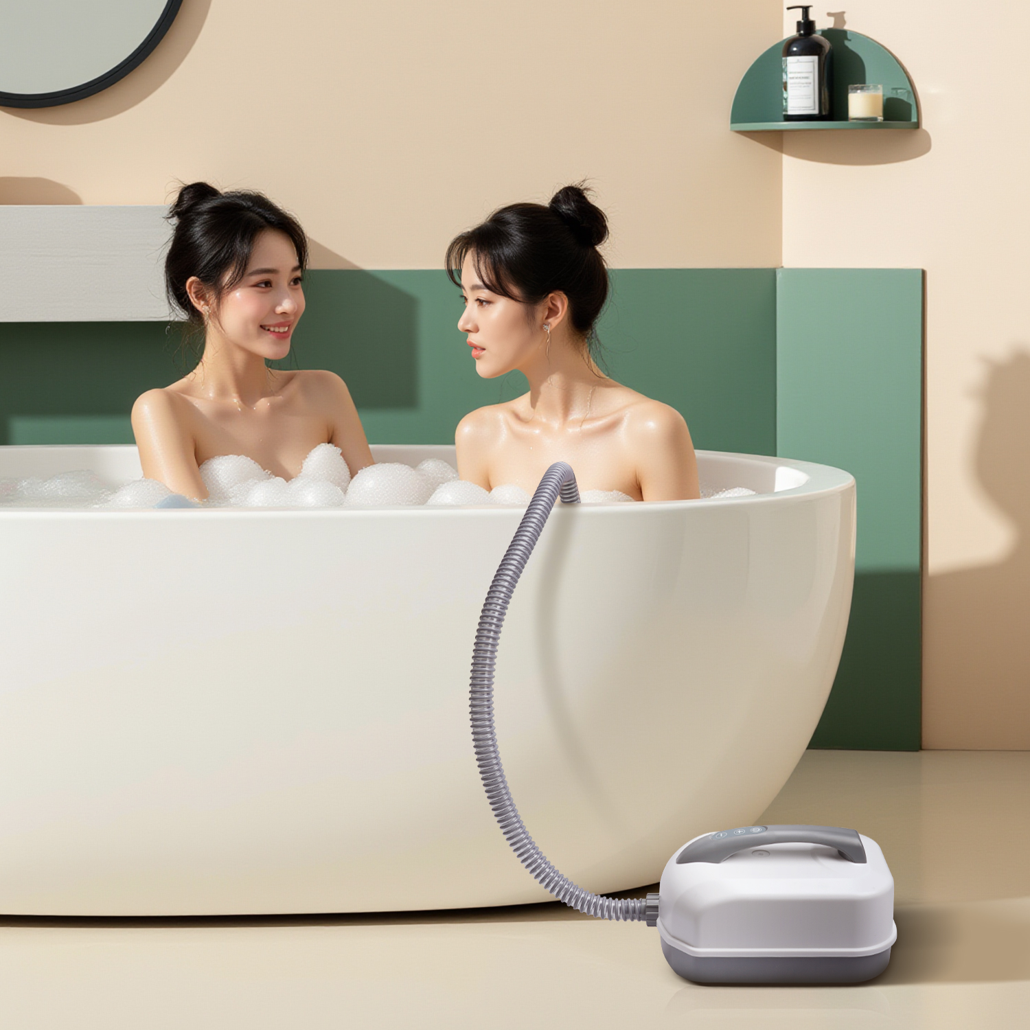 家庭用バブルバスマッサージャー お風呂用気泡スパマット 全身