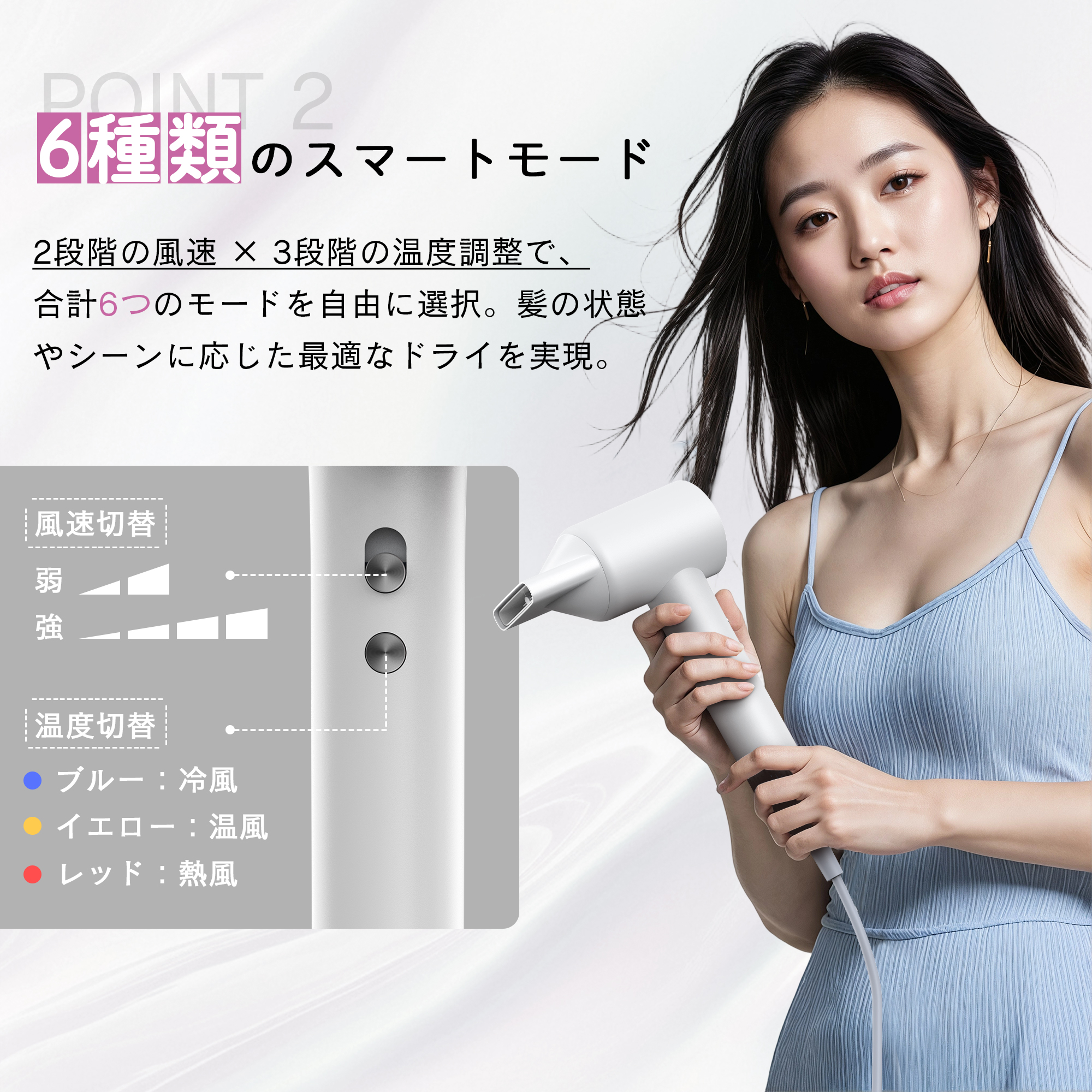 クーポン対象 年末セール ドライヤー 360°回転 ノズル 大風量 速乾 マイナスイオン 静電気 うるおい ツヤ 美髪 3段階 温度 風速 調節 冷風 ハイパワー 高速モーター ヘアケア 軽量 送料無料 クリスマスギフト ギフトに最適 ドライヤー 360°回転 ノズル 大風量 速乾 マイナスイオン 静電気