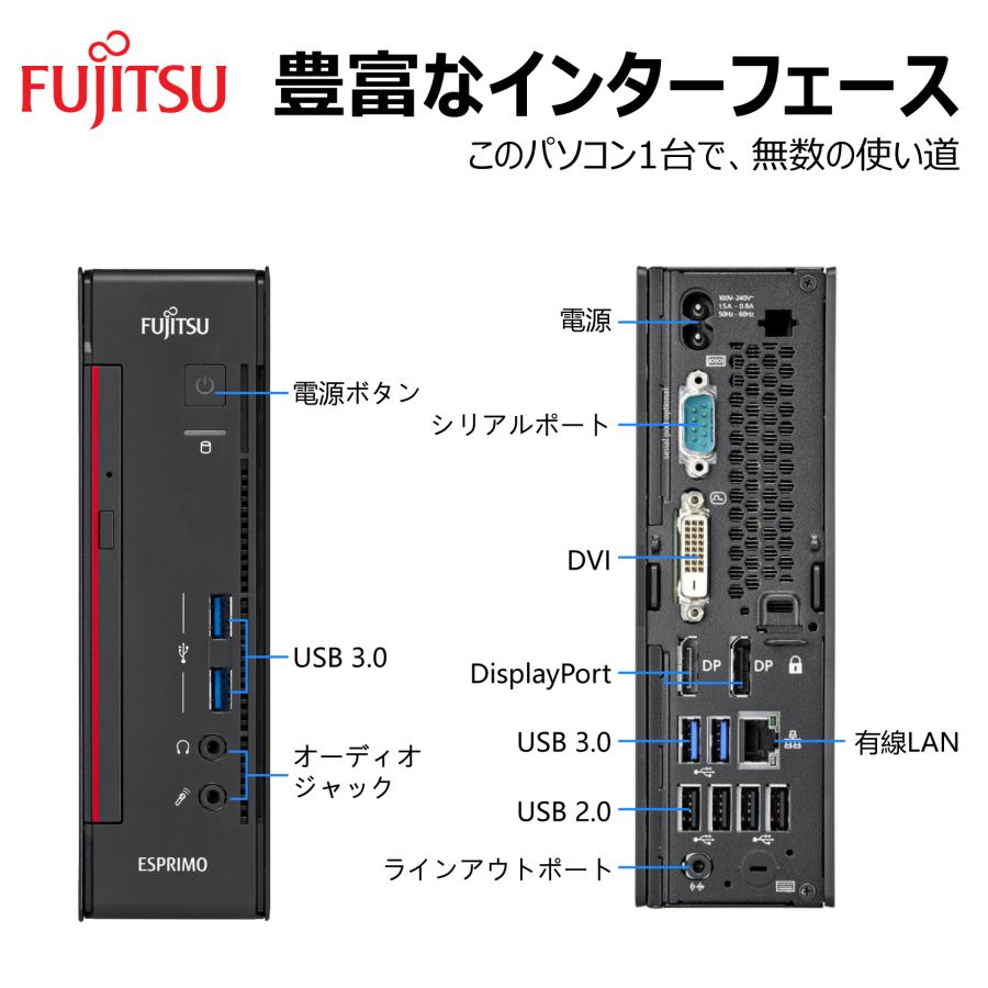FMV-ESPRIMO Windowsデスクトップ（CPU種類：Core i3）｜デスクトップ
