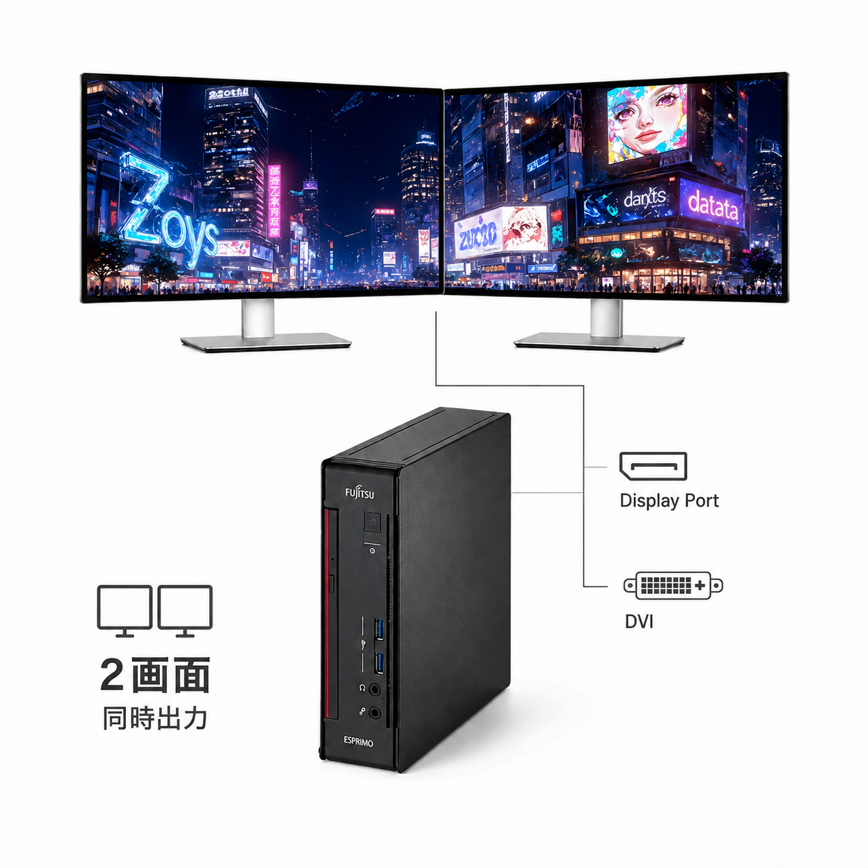 富士通 Windowsデスクトップ（CPU種類：Core i3）｜デスクトップ