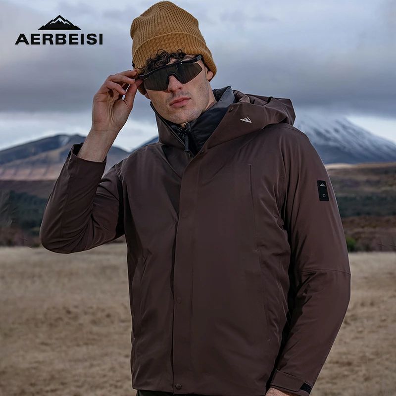 AERBEISI マウンテンパーカー メンズ レディース 防水 防風 撥水 止水