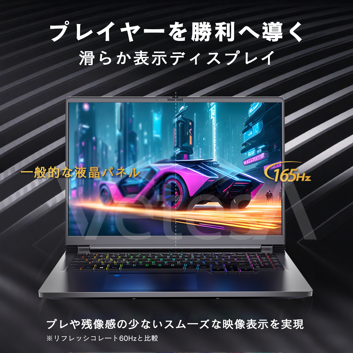 ノートパソコン 新品 ゲーミング パソコン RTX4060  最大メモリ 32GB SSD 1TB インテル Core i7 第13代 指紋認証 バックライトキーボード Office Win11 搭載 | VETESA | 03