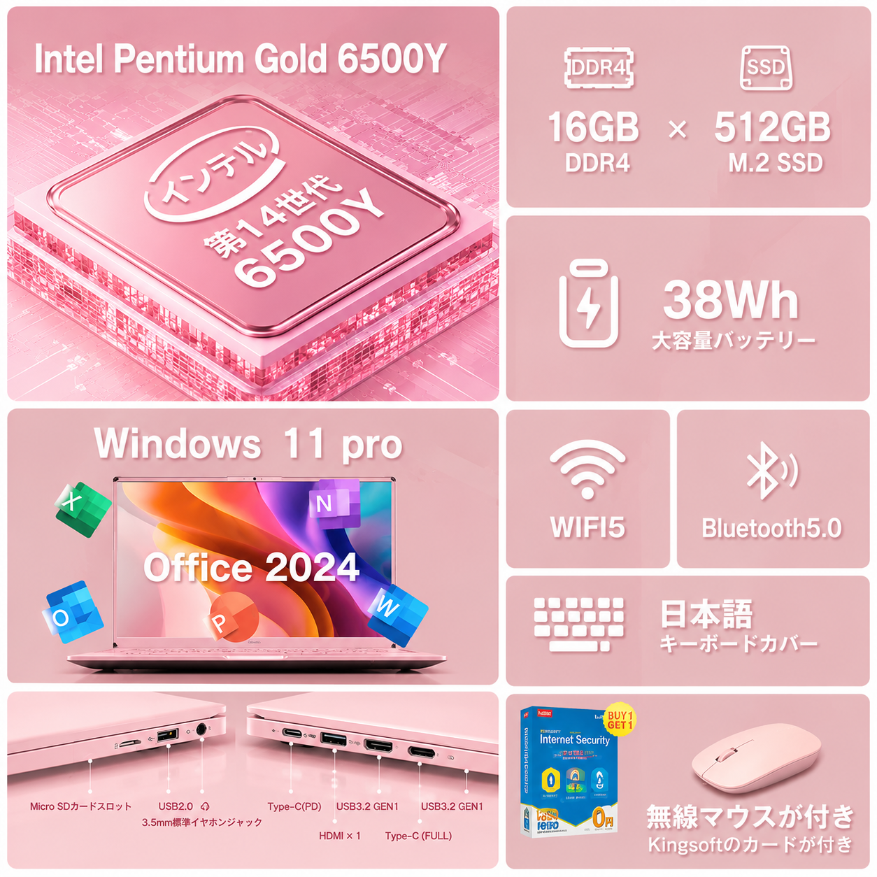 VETESA 2026新品 ノートパソコン 15.6型 Win11 Office搭載 FHD Intel