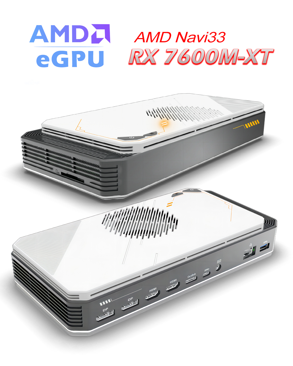 小型 GPU 外付けeGPU グラフィックボード AMD Navi33 RX 7600M-X T内蔵 8GB DDR6 OCulink USB4対 応  Thunderbolt3 4接続 外付けGP U BOX Hub機能 3画面同時出力 : gpu-nz9g-1 : ATR良品専門店 - 通販 -  Yahoo!ショッピング