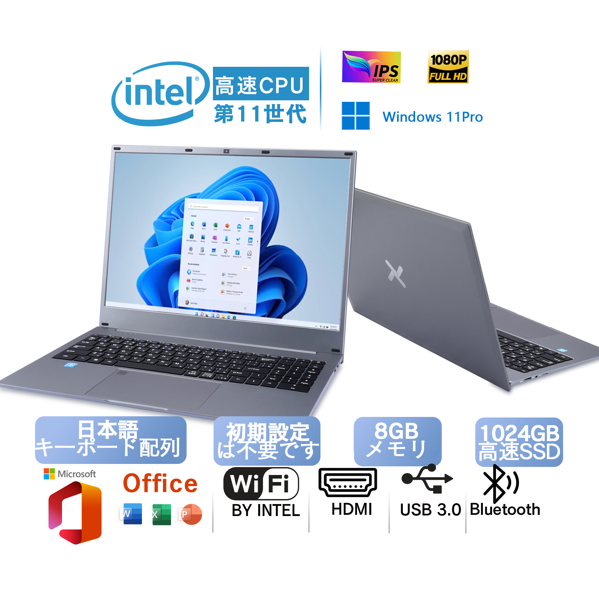 VETESA 新品ノートパソコン Wi11搭載 MSOffice2024 Pentium Gold 6500Y