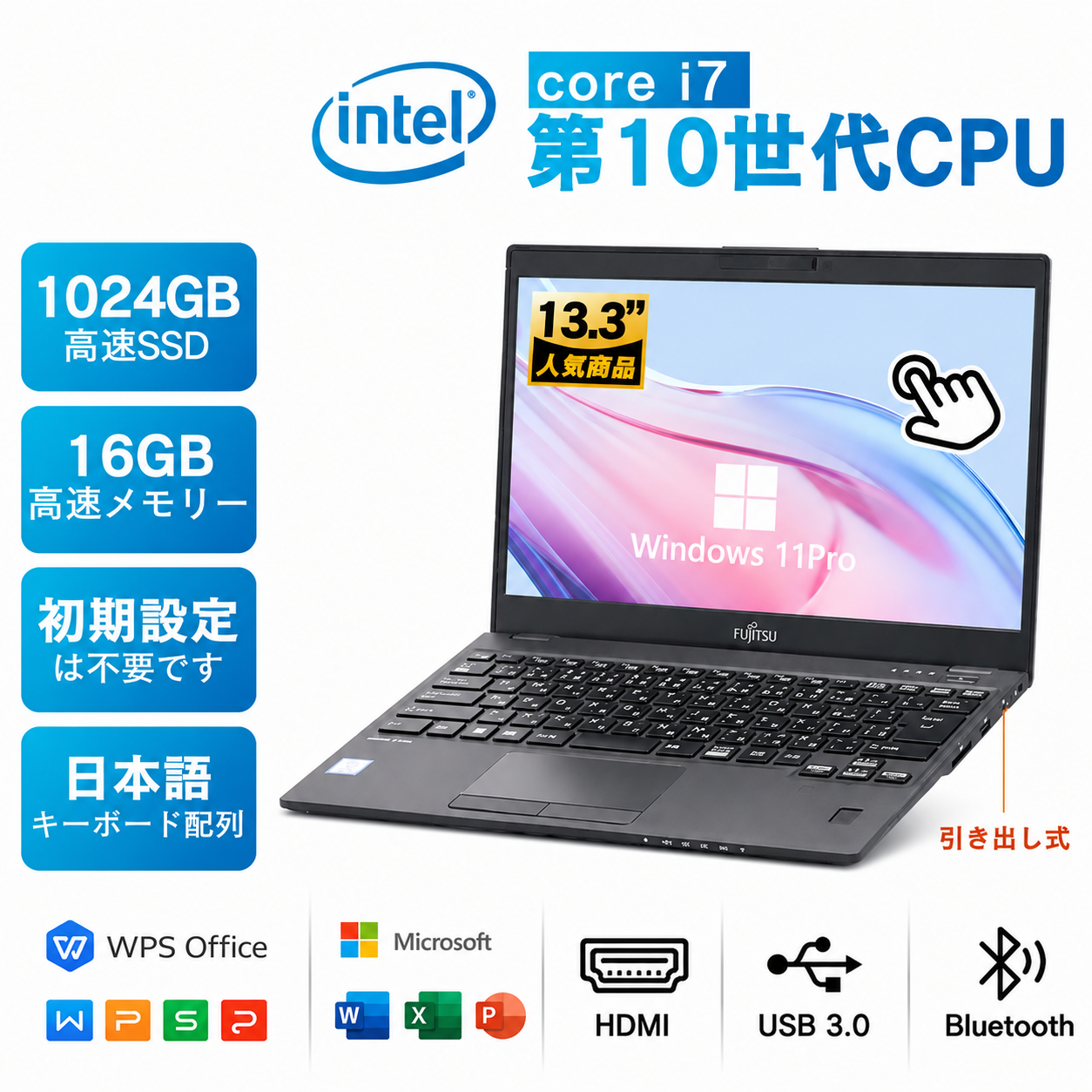 富士通（FUJITSU） 富士通U9310 Intel Core 第11世代Core i7 メモリ