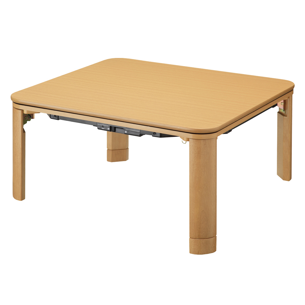 こたつテーブル 正方形 75×75cm フラットヒーターこたつ 正方形
