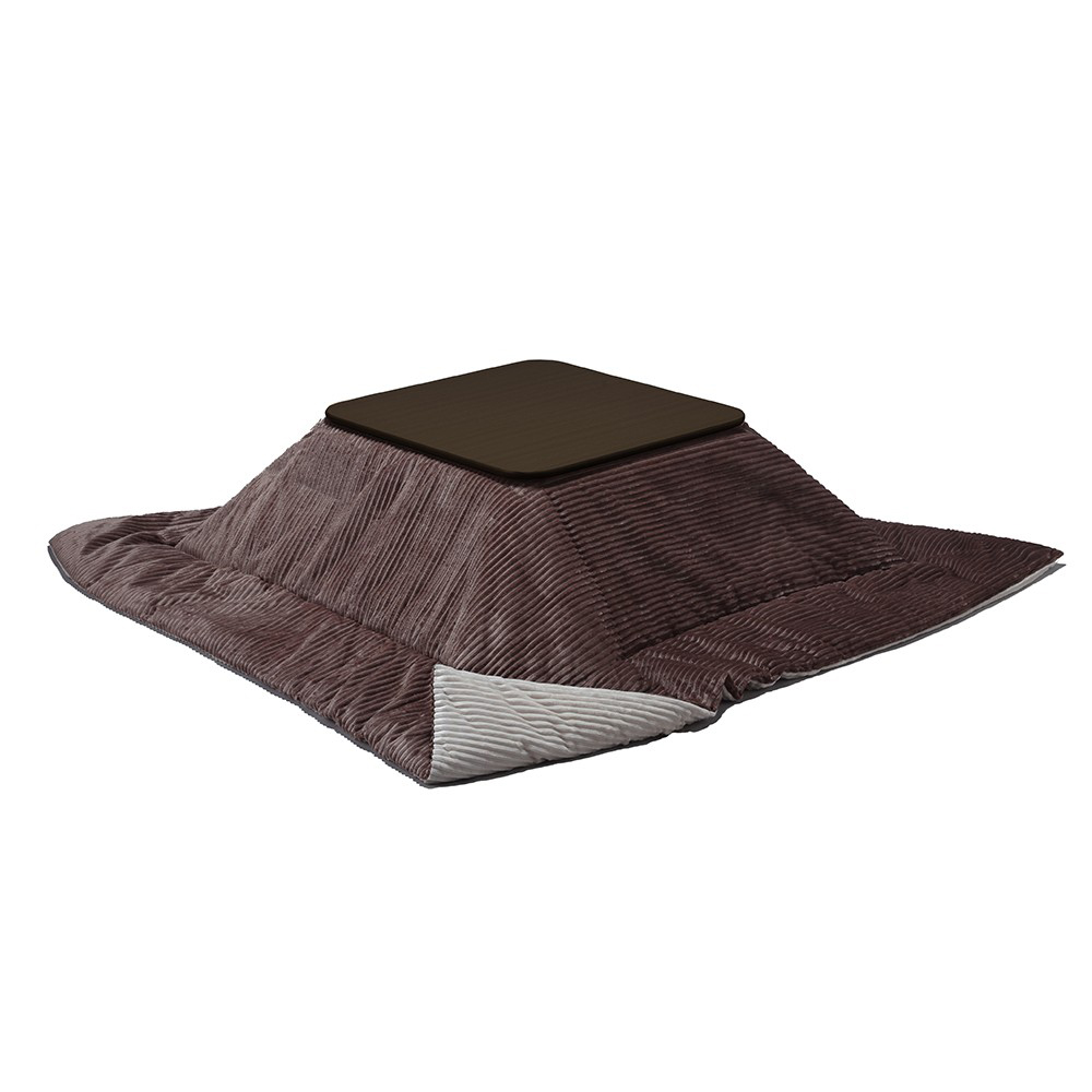 こたつテーブル 正方形 60×60cm＋保温綿入りはっ水こたつ掛け布団セット フラットヒーターこたつ こたつテーブル 折りたたみ こたつテーブル おしゃれの画像