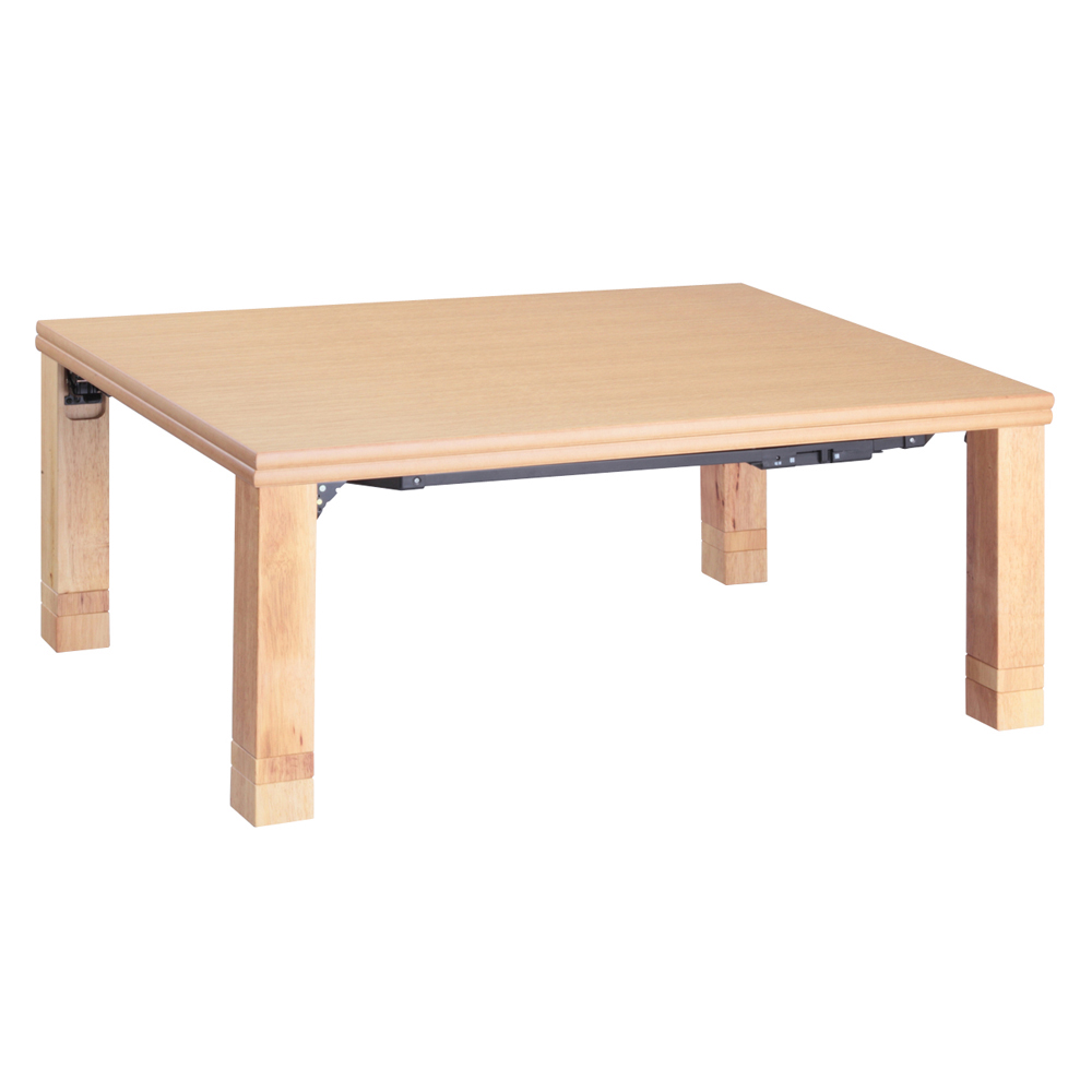 こたつテーブル 長方形 108x75cm 天然木 テーブル 天然木コタツ 折れ脚 こたつ フラットヒ...