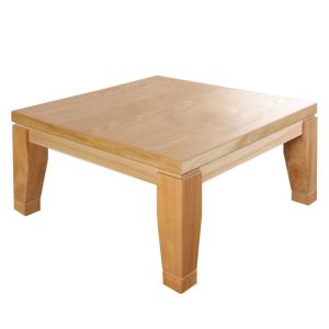 こたつテーブル 正方形 80cm 天然木 テーブル 天然木コタツ 薄型石英管ヒーター 継足こたつテー...