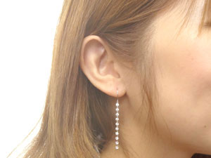 激安店舗 プラチナ メンズ ピアス メンズ 人気 手作り ダイヤモンドピアス ダイヤピアス ダイヤモンドピアス バレンタイン ゆれるピアス フリンジ タッセル 天然石ダイヤ ピアスゆれる フックピアス プラチナ ロングピアス メンズアクセサリー