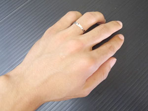 天然石ピンキーリング 