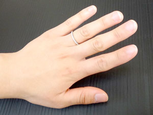 天然石ピンキーリング 